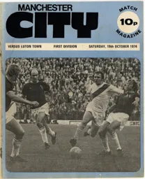 Programme: Manchester City vs Luton Town FC (19th Oct 1974)