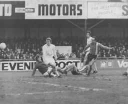 Another view of the Aston goal