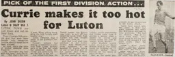 Match Report: Luton Town FC vs Sheffield United (9th Nov 1974)