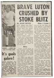 Match Report: Stoke City vs Luton Town FC (16th Nov 1974)