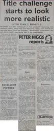 Match Report: Luton Town FC vs Burnley (30th Nov 1974)