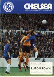 Programme: Chelsea vs Luton Town FC (7th Dec 1974)