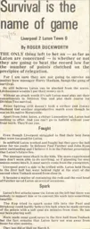 Match Report: Liverpool vs Luton Town FC (14th Dec 1974)