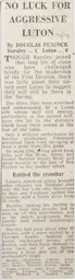 Match Report: Burnley vs Luton Town FC (18th Jan 1975)