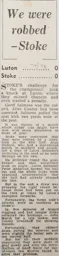 Match Report: Luton Town FC vs Stoke City (22nd Feb 1975)