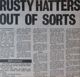 Match Report: Luton Town FC vs Stoke City (22nd Feb 1975)