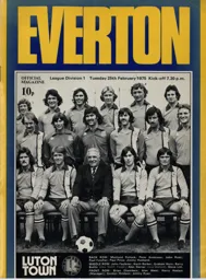 Programme: Everton vs Luton Town FC (25th Feb 1975)
