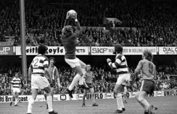 QPR keeper Parkes grabs the ball