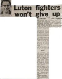 Match Report: Luton Town FC vs Coventry City (8th Mar 1975)