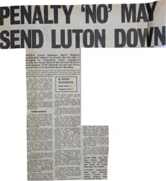 Match Report: Luton Town FC vs Coventry City (8th Mar 1975)