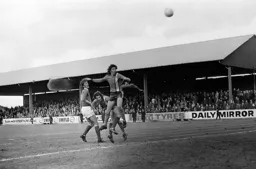 Adrian Alston heads for goal