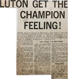 Match Report: Luton Town FC vs Leeds United (22nd Mar 1975)