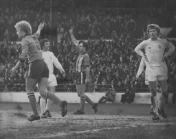 John Aston signals his opening goal