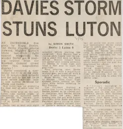 Match Report: Derby County vs Luton Town FC (29th Mar 1975)