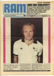 Programme: Derby County vs Luton Town FC (29th Mar 1975)