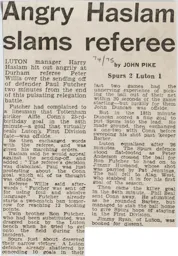 Match Report: Tottenham Hotspur vs Luton Town FC (5th Apr 1975)
