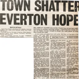 Match Report: Luton Town FC vs Everton (9th Apr 1975)