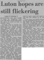 Match Report: Luton Town FC vs Leicester City (12th Apr 1975)