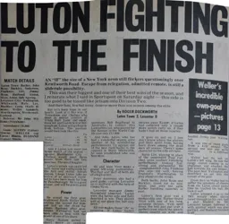 Match Report: Luton Town FC vs Leicester City (12th Apr 1975)