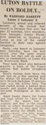 Match Report: Luton Town FC vs Leicester City (12th Apr 1975)