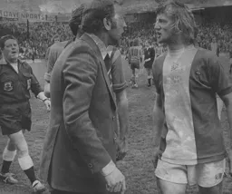 Luton coach Roy McCrohan is incensed with Blues Kenny Burns for his part in the dismissal of Jimmy Ryan