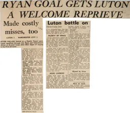 Match Report: Luton Town FC vs Manchester City (26th Apr 1975)