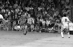 Andy King clears the ball