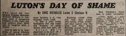 Match Report: Luton Town FC vs Chelsea (30th Aug 1975)