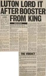 Match Report: Portsmouth vs Luton Town FC (6th Sep 1975)
