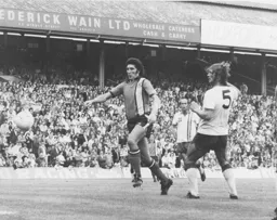 Adrian Alston lets the ball run away from him