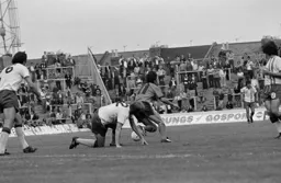 Peter Spiring skips away with the ball