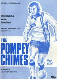Programme: Portsmouth vs Luton Town FC (6th Sep 1975)