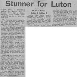 Match Report: Luton Town FC vs Bolton Wanderers (13th Sep 1975)
