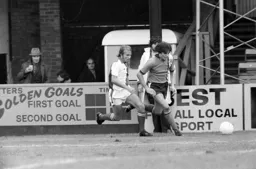 John Seasman out paces the Rovers defender