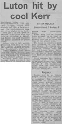 Match Report: Sunderland vs Luton Town FC (25th Oct 1975)