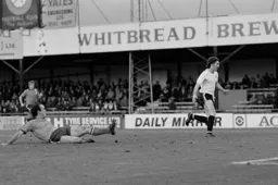 John Aston lands up on his backside