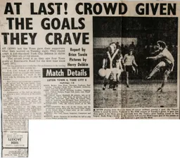 Match Report: Luton Town FC vs York City (4th Nov 1975)