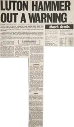 Match Report: Luton Town FC vs York City (4th Nov 1975)