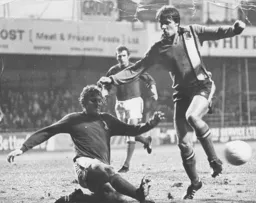 Alan West is tackled just as he is about to shoot