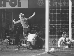 Ron Futcher celebrates after the third goal