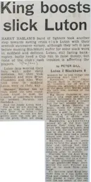 Match Report: Luton Town FC vs Blackburn Rovers (3rd Jan 1976)