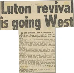 Match Report: Luton Town FC vs Portsmouth (17th Jan 1976)
