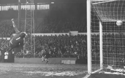 Andy King (out of shot) puts the Hatters two up