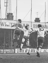 Alan West wins his header