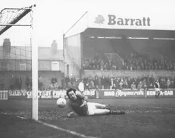 Ron Futcher (out of shot) puts the Town two up