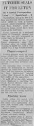 Match Report: Luton Town FC vs Sunderland (28th Feb 1976)
