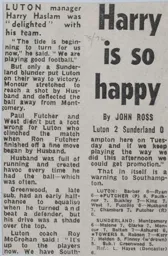 Match Report: Luton Town FC vs Sunderland (28th Feb 1976)