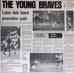 Match Report: Luton Town FC vs Southampton (2nd Mar 1976)