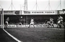 Andy King heads towards goal