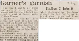Match Report: Blackburn Rovers vs Luton Town FC (3rd Apr 1976)